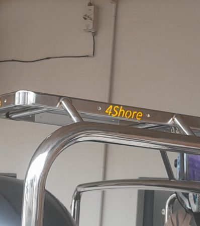 4Shore branding on metal bracket